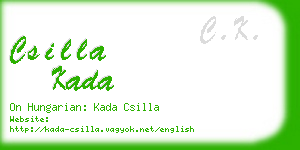 csilla kada business card